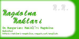 magdolna maklari business card